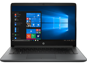 Refurbished HP Notebook PC 348 G7 with 14-inch HD display, Intel Core i3 10th Gen, 8GB RAM, 256GB HDD, Windows 10 Pro, black and silver laptop.