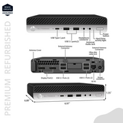 HP Mini Desktop Elitedesk 800 G4 | i7 and i3 | 256GB